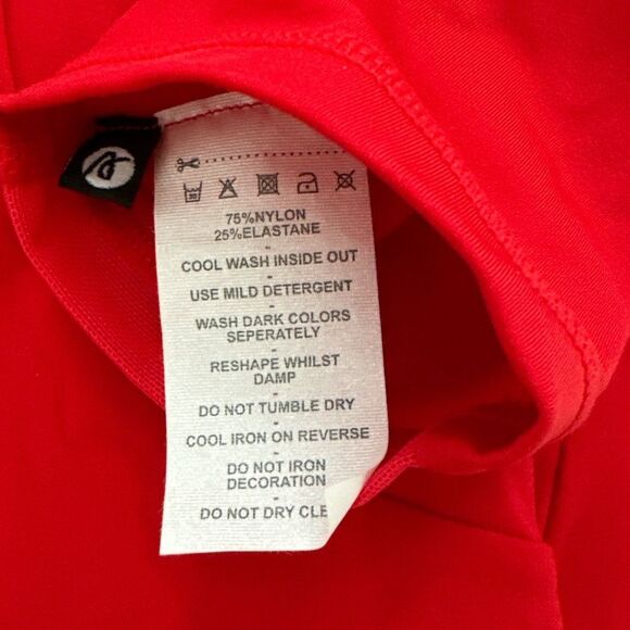 AYBL Training Leggings‎ Red Wm Sz Med Mesh Calf EUC - Picture 5 of 7